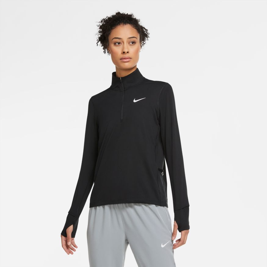 Womens Nike Element 1/2-Zip Running Top (Black) - John Buckley Sports